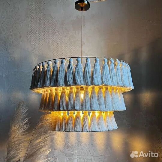 Абажур 60 см с кистями