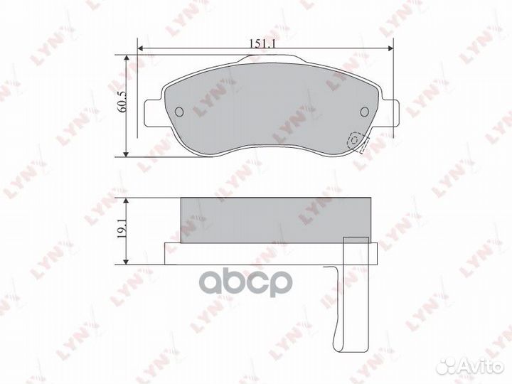 Колодки тормозные дисковые BD-3418 lynxauto