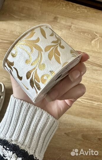 Лента с узором. Лента праздничная. Для упаковки