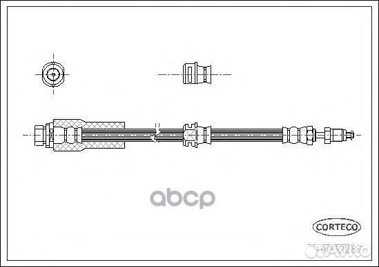 19032287 шланг тормозной передний Ford Fiesta