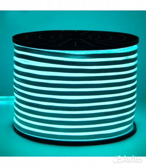 Гибкий неон 220В, 8 на 16, IP67. Неон.голубой