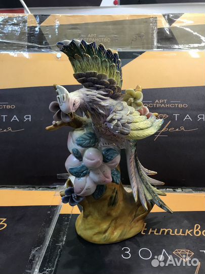 Карандашница райская птица фарфор