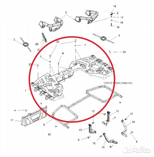Багажник задний Polaris 5437928-070