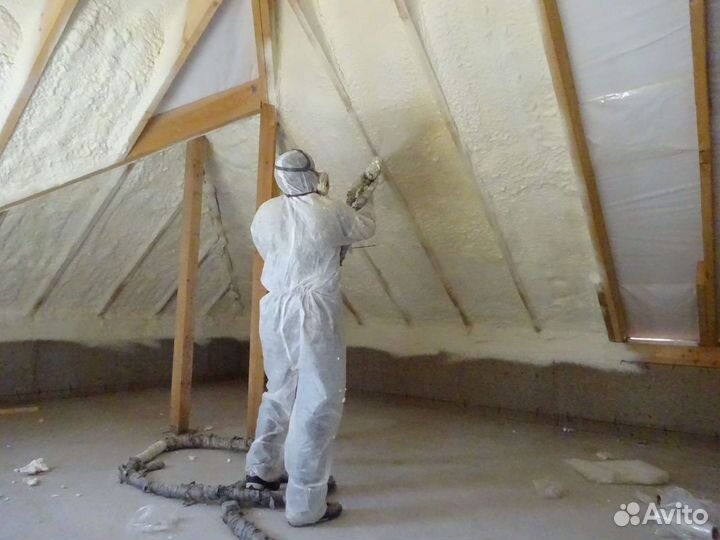 Утепление пеной ппу эковатой договор+гарантия