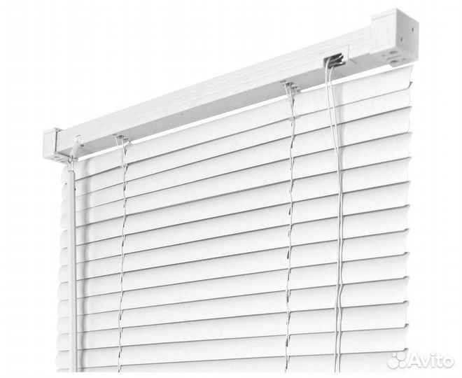 Жалюзи горизонтальные пластиковые белые