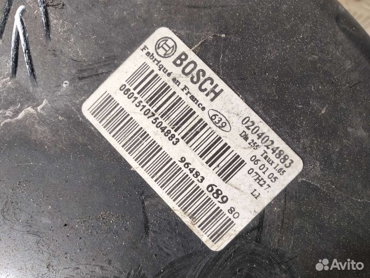 Вакуумный усилитель Peugeot 307 Citroen C4