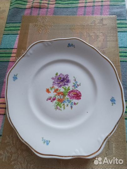 Блюдо 28 см Дулево Мейсенский букет