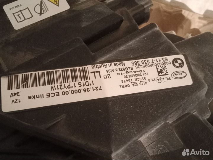 Фара левая на бмв Ф-30 дорестайлинг