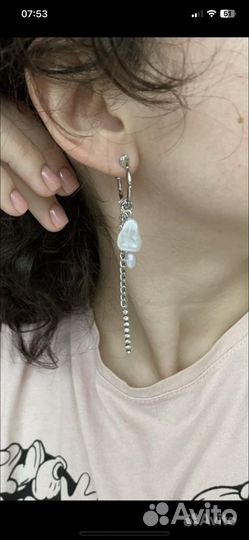 Серьги с подвесами под серебро