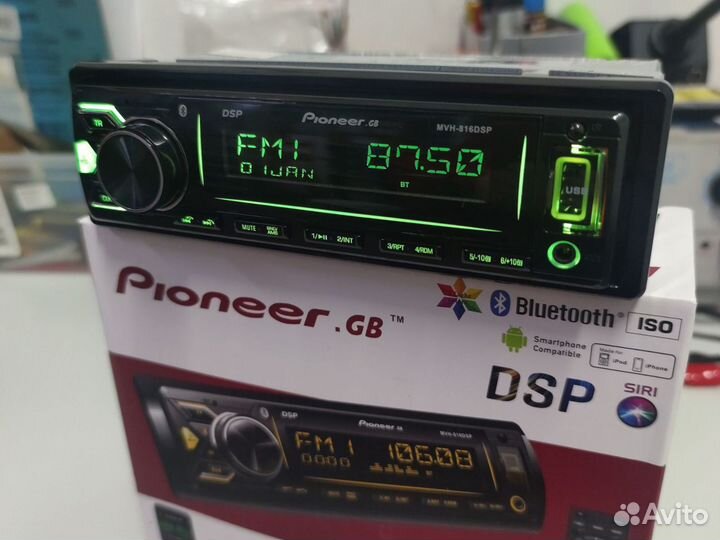 Магнитола Pioneer 816,DSP процессор, помощник Siri