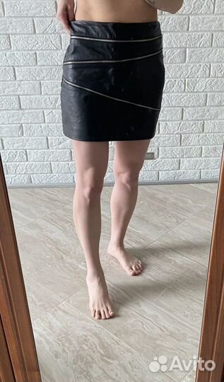 Кожаная юбка Mango (46)