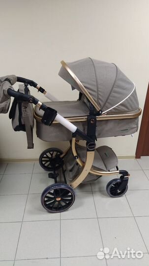Новая коляска Luxmom 601A- 3в1(карамель)