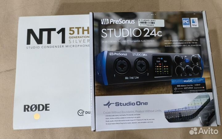 Звукозапись Rode NT1-a +PreSonus Studio24c (новое)