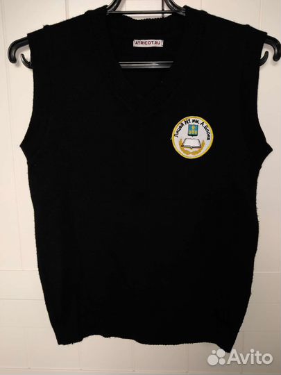 Жилет школьная форма лицей 1 Блока синий 146