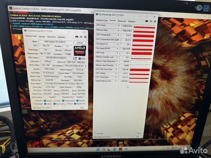 Видеокарта RX 6600XT 8GB XFX swft гарантия
