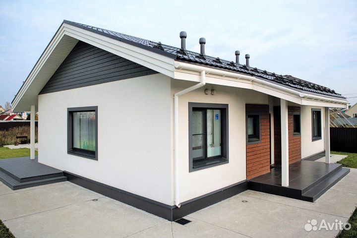 Проект одноэтажного дома из газобетона Z7