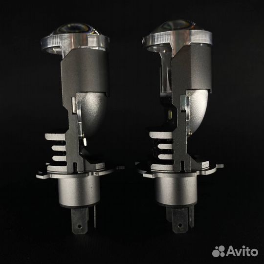 Светодиодные мини-линзы F40B H4, 6000K, 2 шт