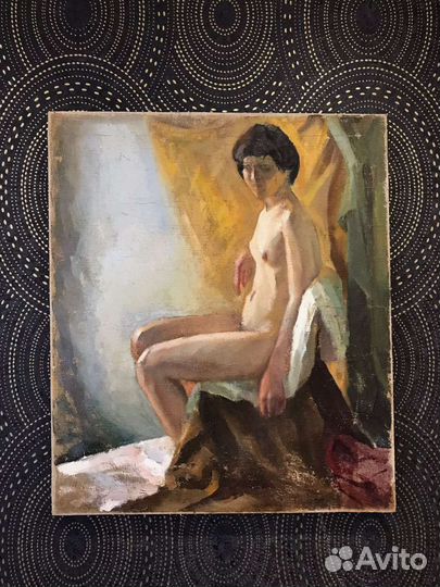 Картина маслом на холсте старинная