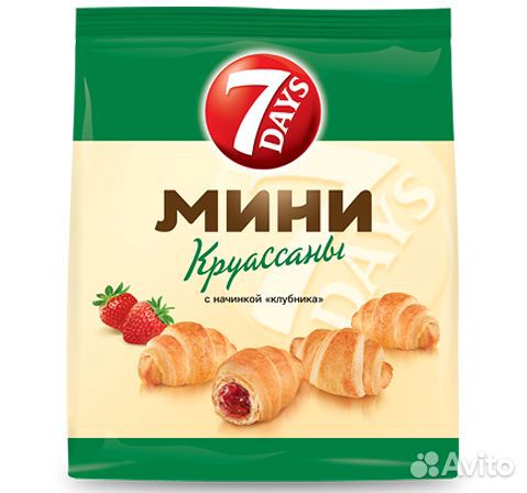 Круассан 7 Days Мини с начинкой Клубника 300г