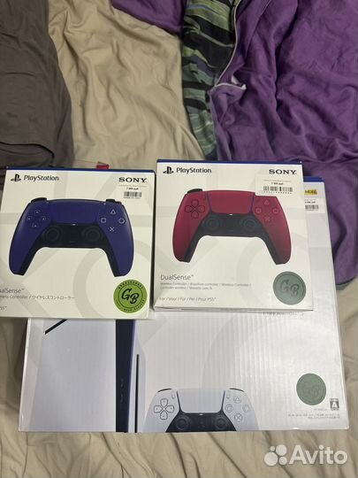 Sony playstation 5 slim с дисководом+ 2 джойстика