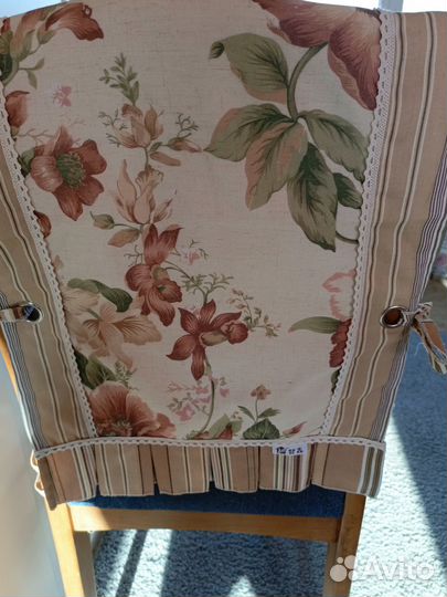 Чехлы на стулья 4 шт. + скатерть