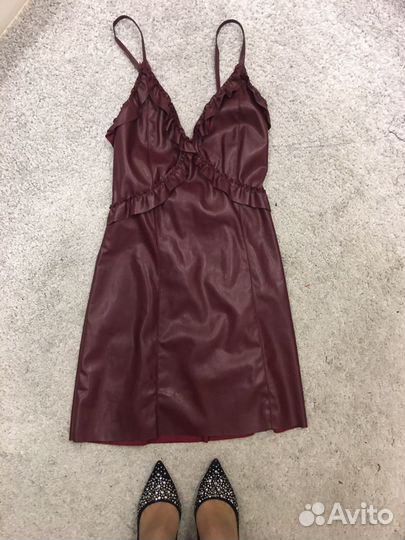 Платье сарафан кожа новый нарядный