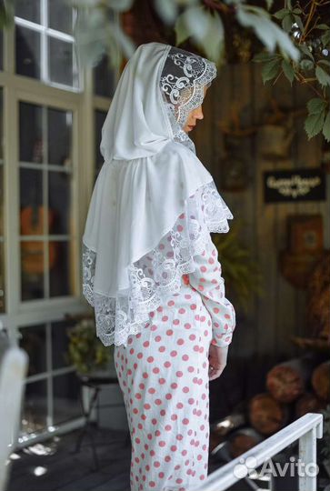 Неспадающий платок на крещение в храм