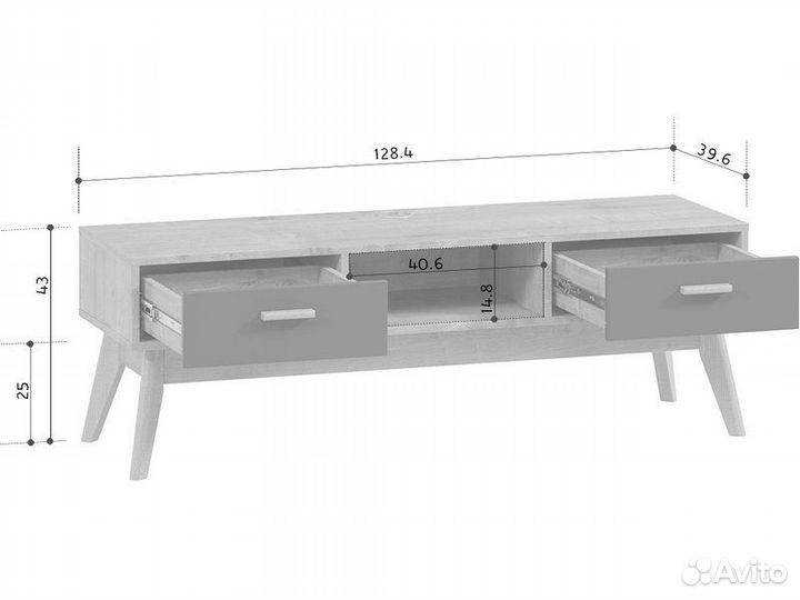 Тв-тумба Нордик-3 Light