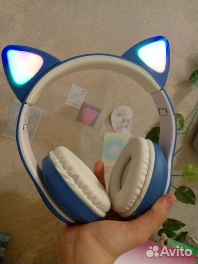 Наушники с подсветкой и ушками