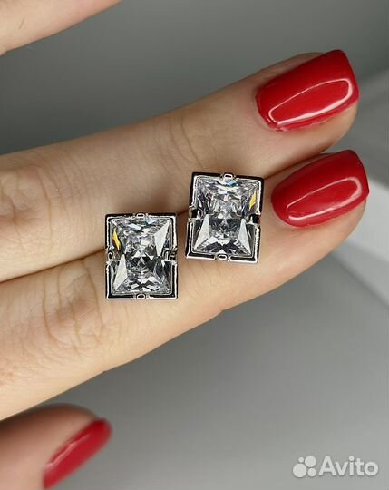 Серьги tiffany квадрат