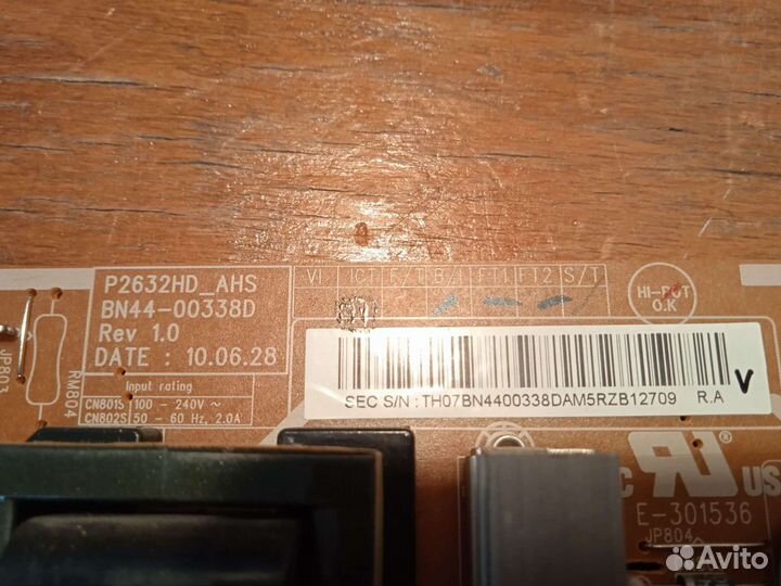 Блок питания Samsung LE32C454E3W, LE32C454E3wxru