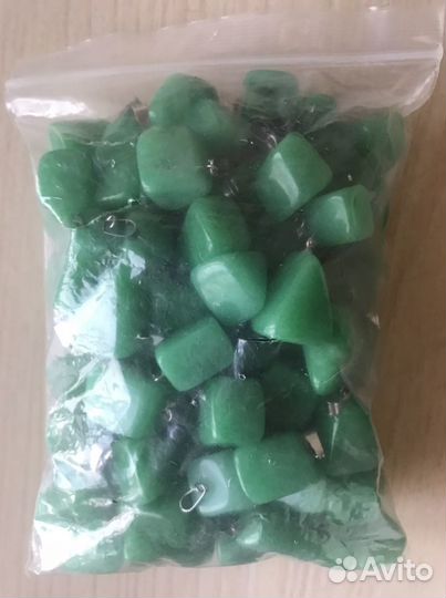 Подвески из камня Хризопраз, Нефрит