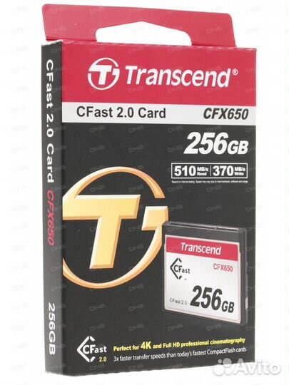 Карта памяти 256Gb CFast Transcend (TS256gcfx650)