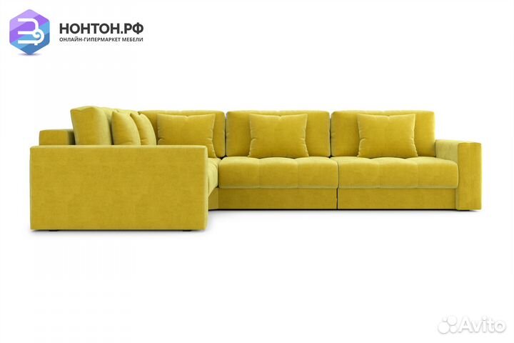 Диван угловой тик-так Монарх М3У1 горчичный