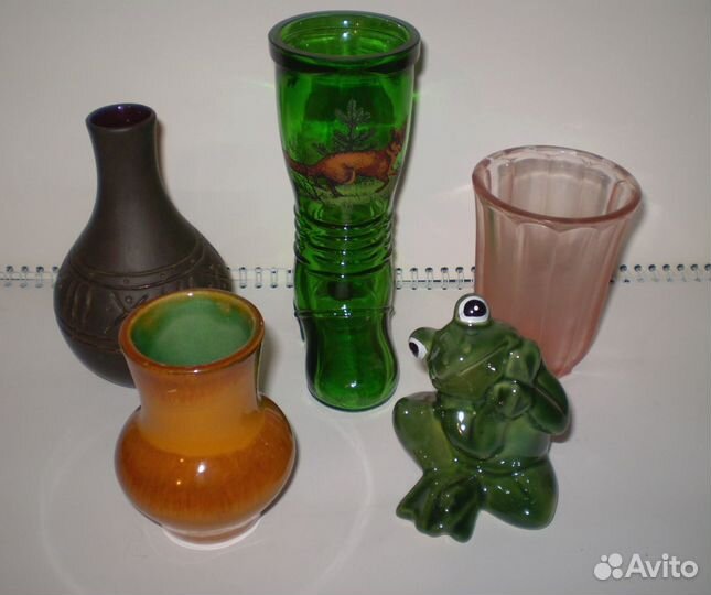Вазочки статуэтка стакан стекло керамика старые