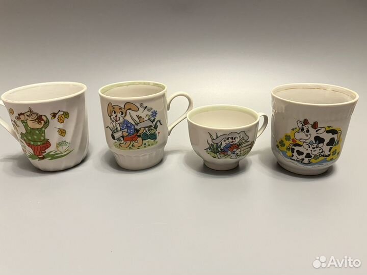 Кружки Детские Фарфор СССР
