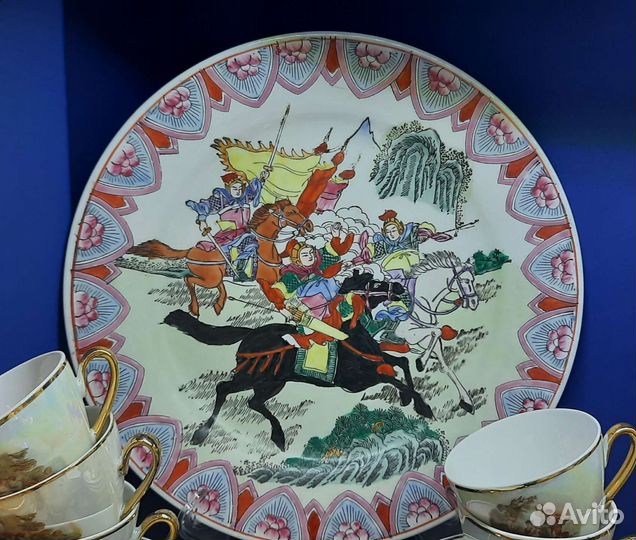 Чайная пара, сахарница, хохлома