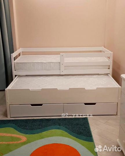 Двухъярусная выдвижная кровать