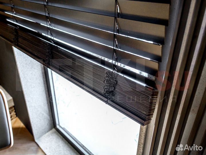 Горизонтальные деревянные жалюзи 60*160