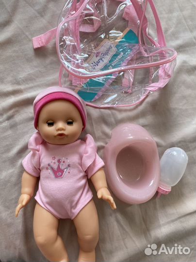 Пупс новый с горшком и бутылочкой