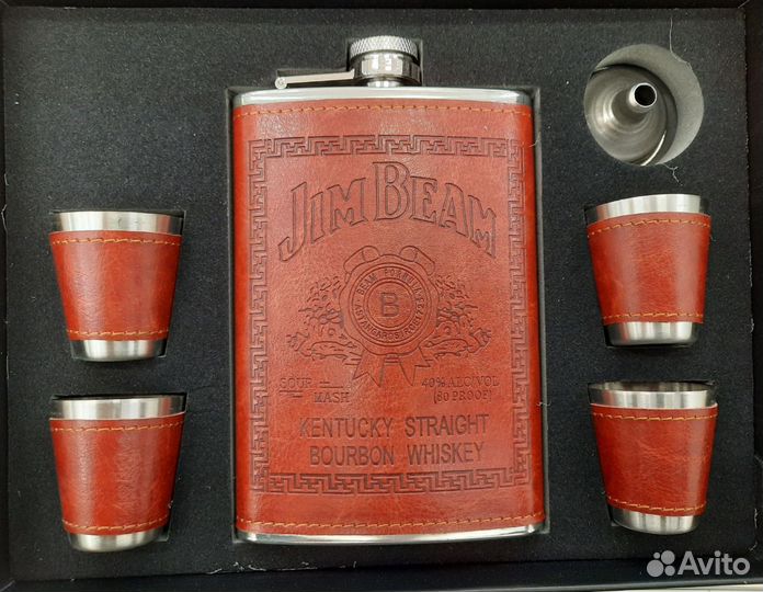 Подарочный набор фляжка, стопки, воронка