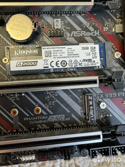 X399 Phantom, ruzen 1900X, Kingston 250gb