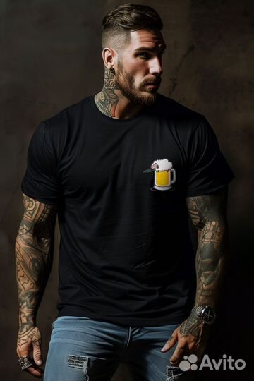 Футболка Print010 - черный. Оптом