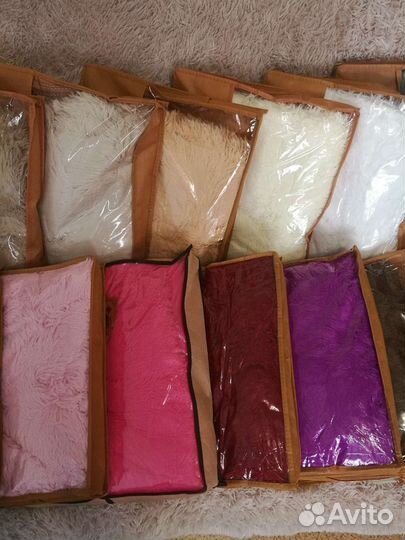 Мохнатый плед (новый) Евро размер