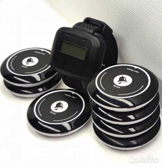 Кнопка вызова персонала, официанта с часами