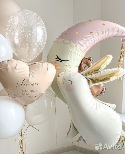 Гелиевые шары на выписку из роддома, гендерный шар