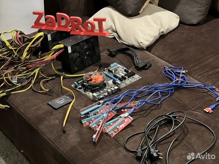 Тушка для майнинга в сборе