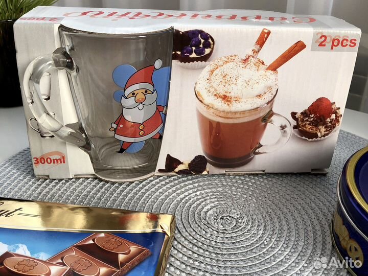 Кружки 2 шт. Новый набор. Стекло 0,3 л