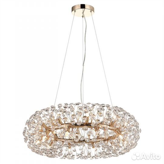 Люстра подвесная металл и стекло модерн