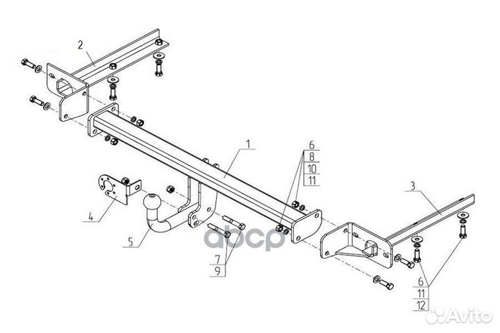 Фаркоп тип шара A Vesta SW, Vesta SW Cross uni